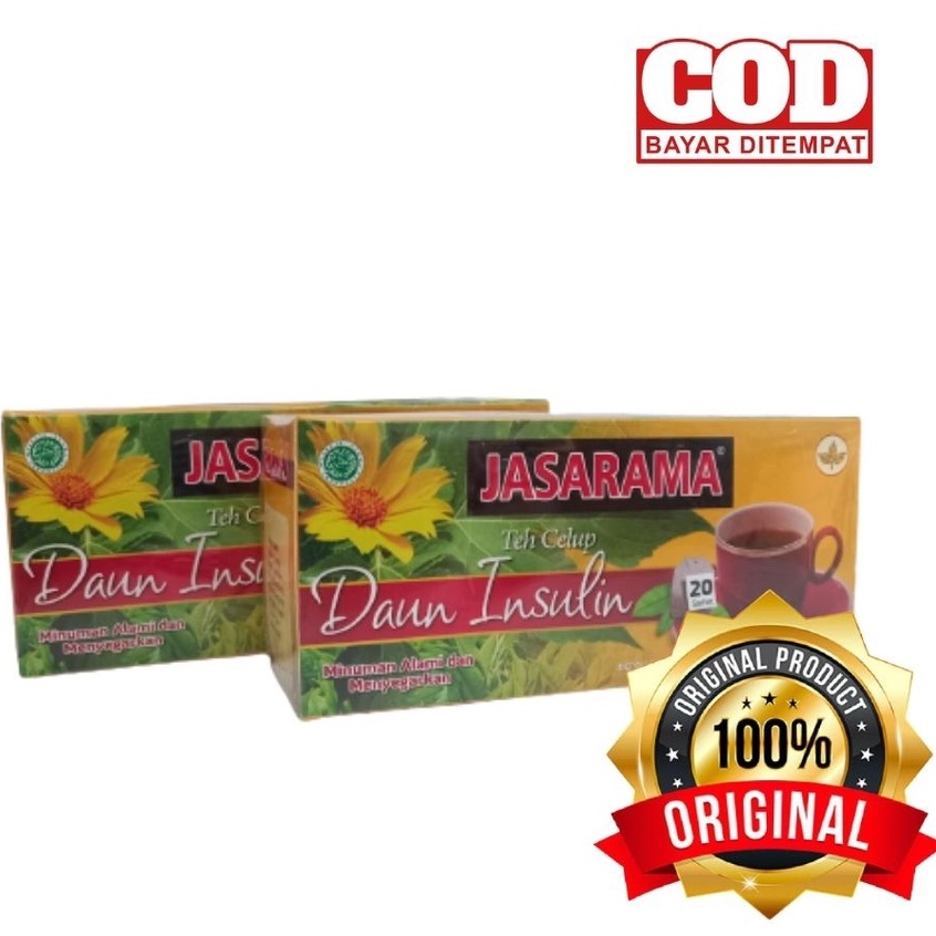 

ORIGINAL Jasarama Teh Insulin Isi 20Kantong Teh Teh Herbal Pencegah Kanker, Mengatasi Diabetes, Mencegah Penyakit Radiofakular