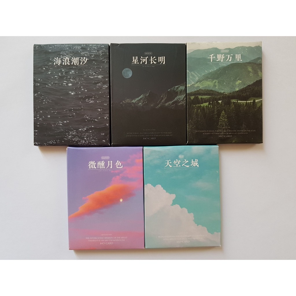 

[DUMBLE] 30 PCS/PACK KERTAS MOTIF AESTHETIC MEMO PAD PEMANDANGAN/LAUT/AWAN/LANGIT/BULAN/GUNUNG