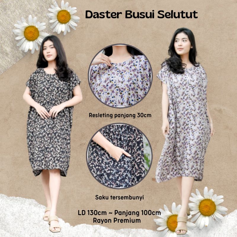 Daster Busui Pendek Bahan Rayon Selutut