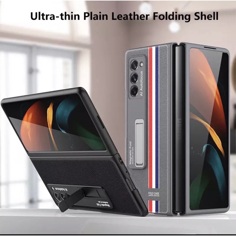 Case Samsung Galaxy Z Fold 2 LEATHER GKK Ori With Magnetic Stand