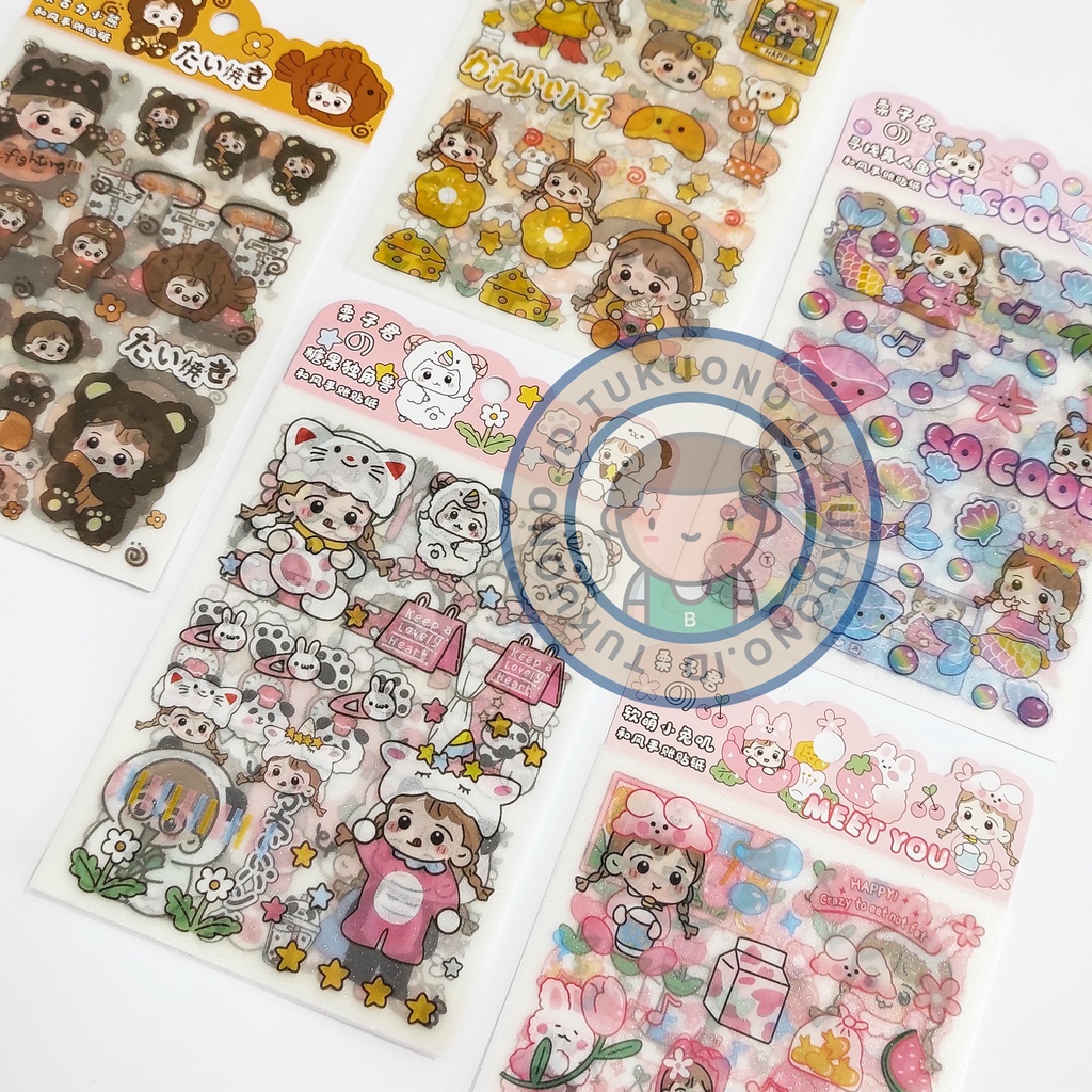 

Stiker Lucu Anak Gadis GL20-208/213 PET | isi 4 Lembar | Scarp Book Dekorasi