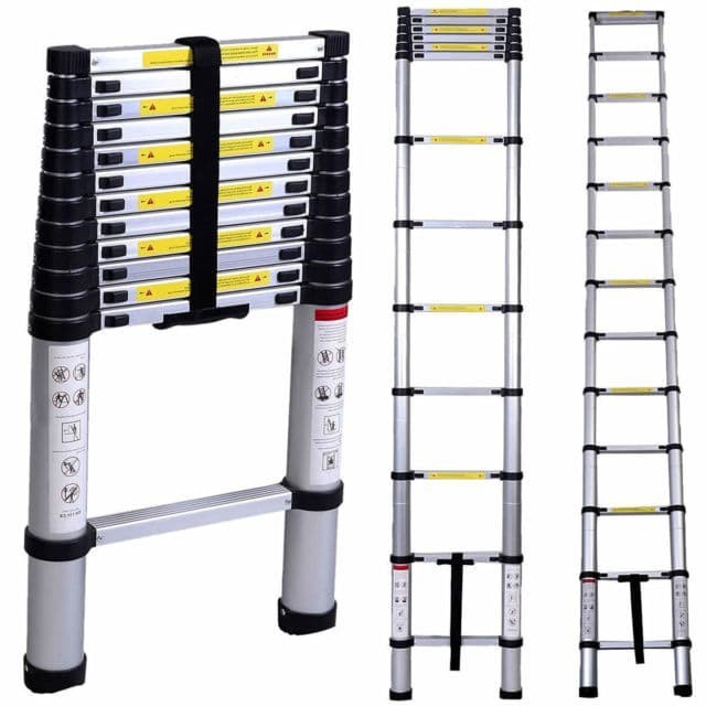 Tangga Lipat Teleskopik 4.4M SINGLE Type I RM / Tangga Lipat Aluminium Telescopic 4.4 Meter  Teleskopic Ladder 4.4 M