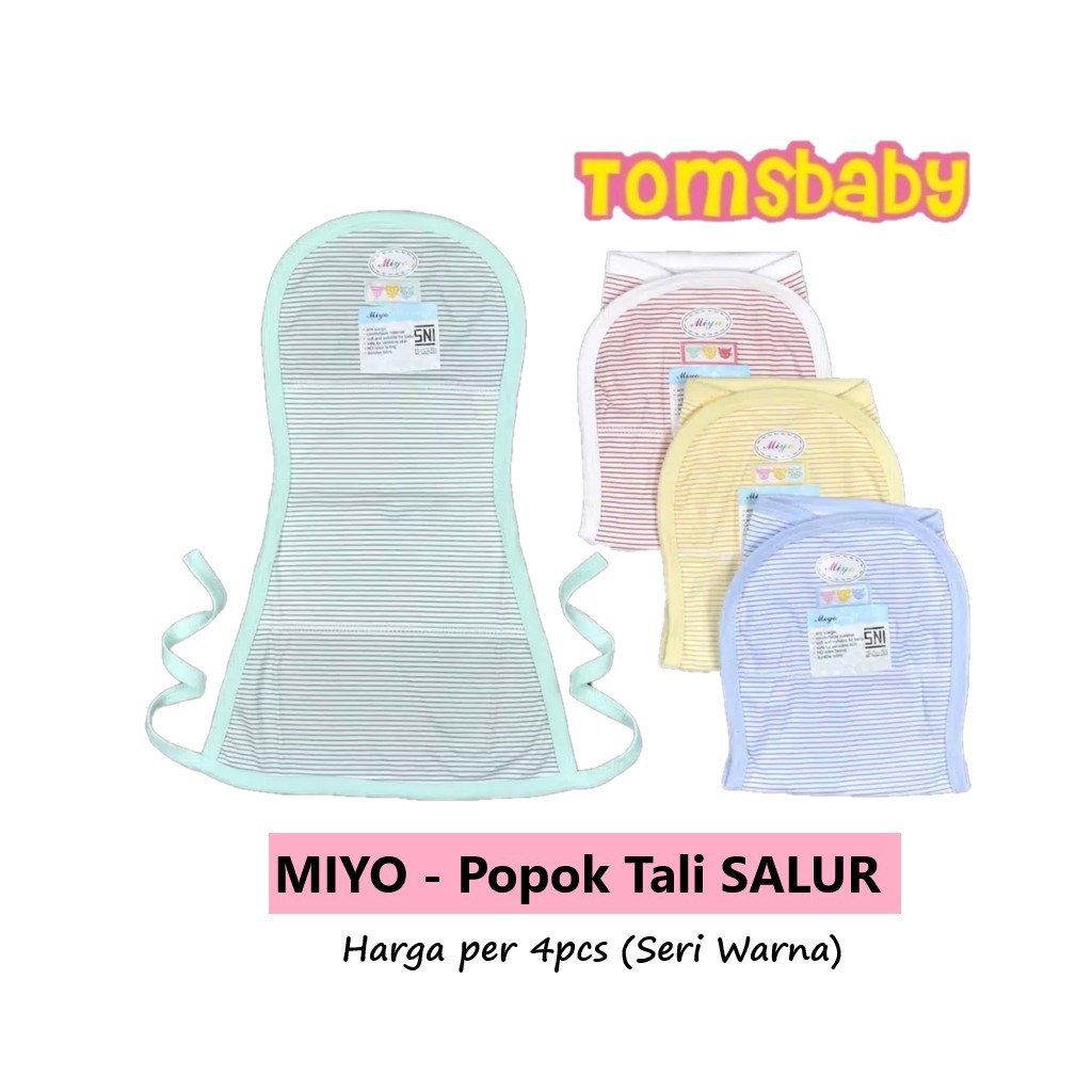 [TOMS] MIYO (4pcs) Popok Tali SALUR / Cawet Bayi / Diapers Baby Newborn