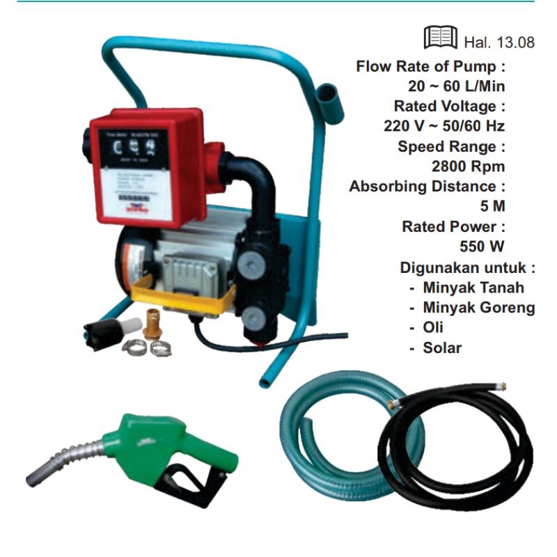 Pompa minyak electrick W/flowmeter WIPRO PMEF-3