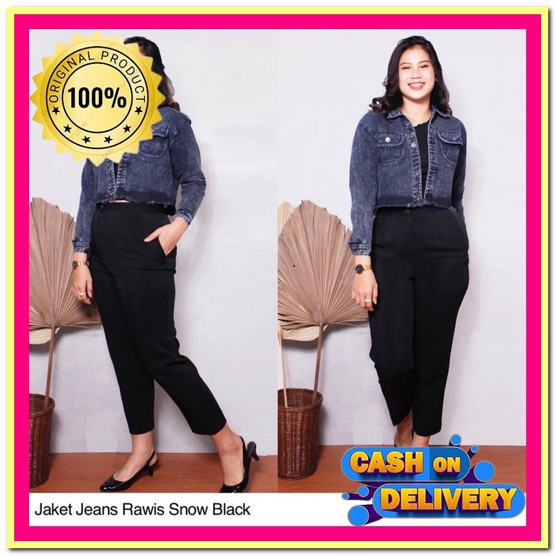 Jaket Jins Jaket Jeans Wanita Oversize Ripped Snow Acid Elaine Um238 Oversize Jaket Jeans Kode Jaket