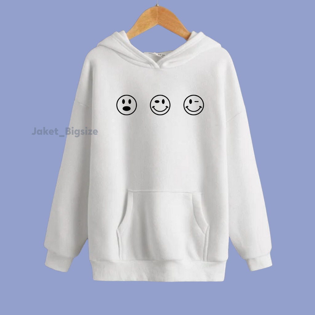 Hudi Hodi Hoodie smile Street Style jumbo bigsize pria wanita ukuran m l xl xxl xxxl xxxxl xxxxxl