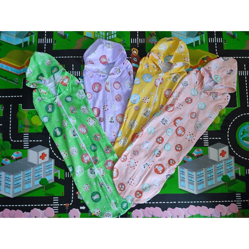 Bedong bayi instan motif lucu bedong kain halus lembut adem