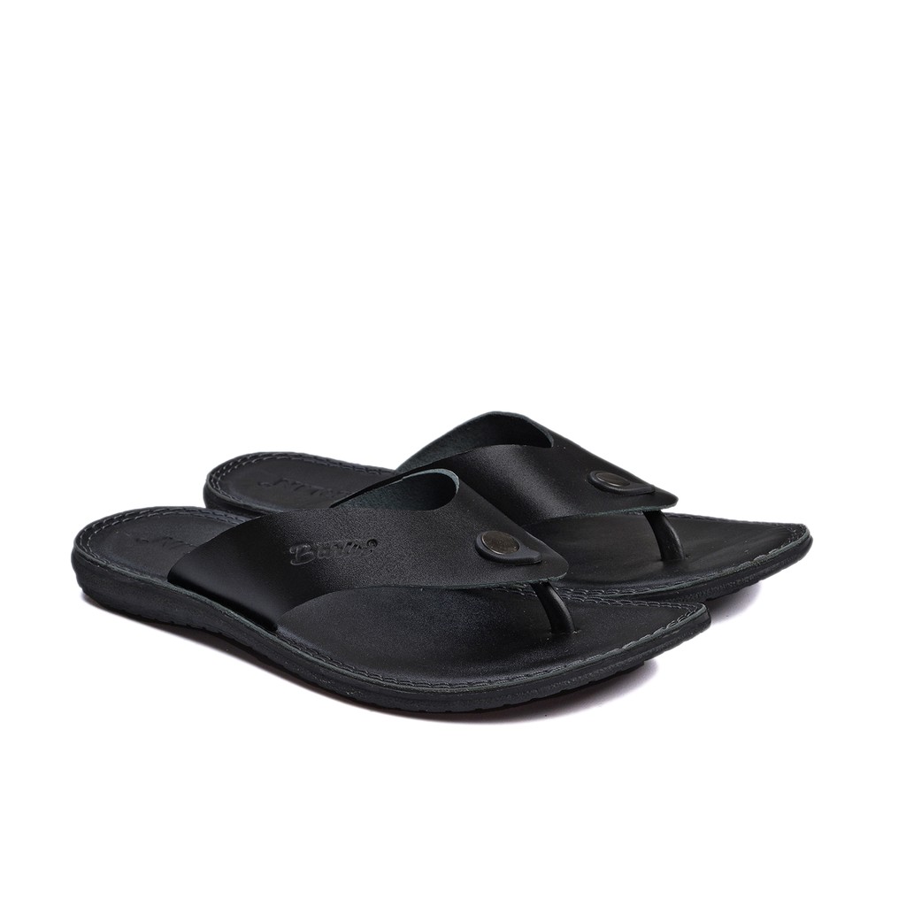 Sandal Japit Pria Full Kulit - Sendal Slop Barlin Original - SM07