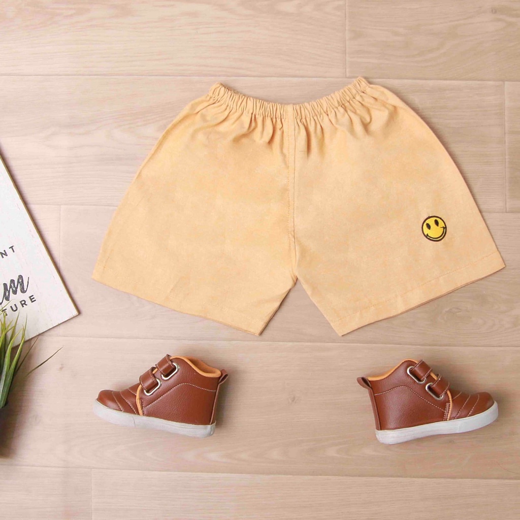 Jikialiang - CELANA PENDEK ANAK BORDIR LAKI LAKI &amp; PEREMPUAN USIA 1-8 TAHUN BAHAN KATUN OXFORD