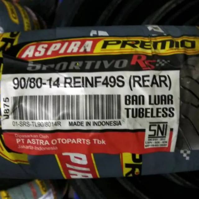Ban  Aspira 90/80-14 Tubeless For Matic