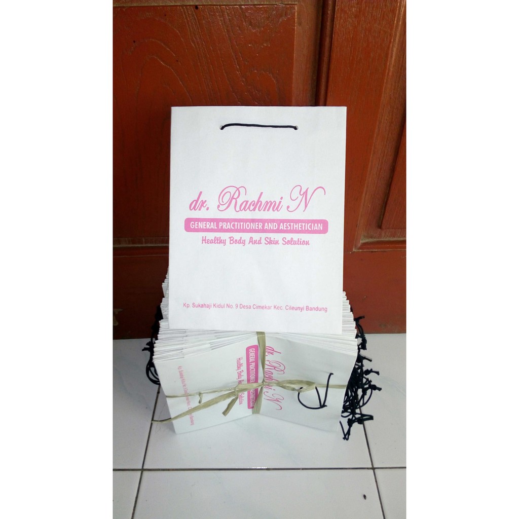 

tas sablon craf putih uk 18x6x22