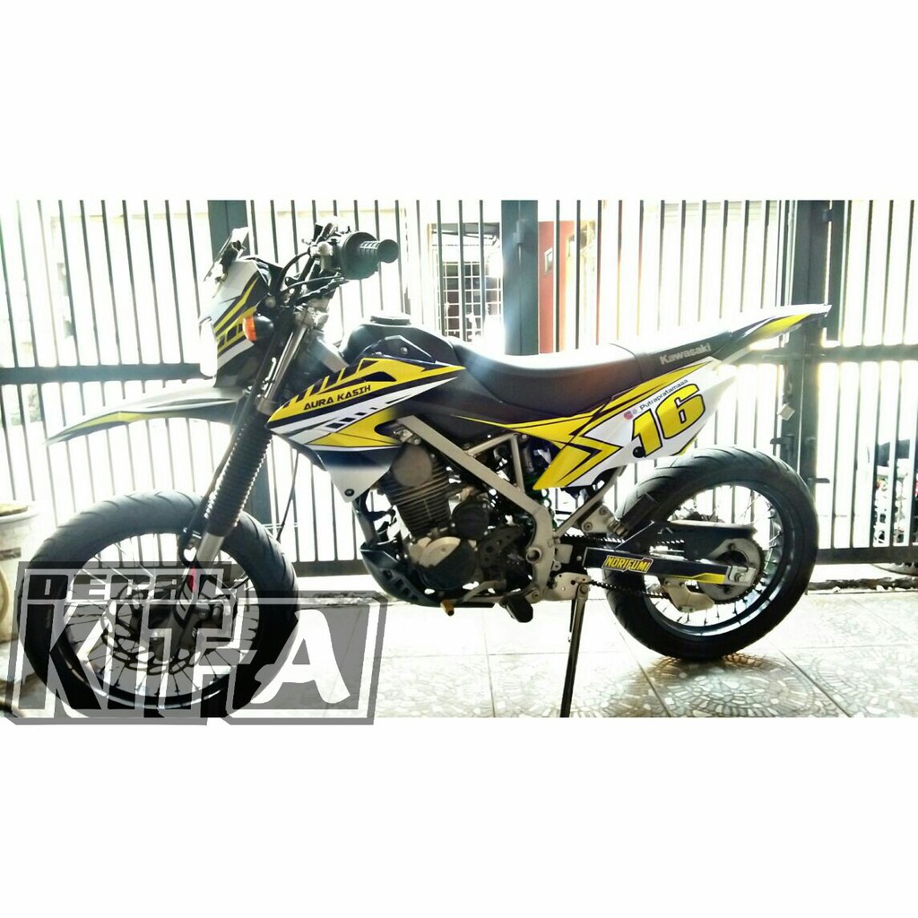 Decal Klx Bf 150 Stiker Klx Bf Striping Klx Bf / G Kuning Custom