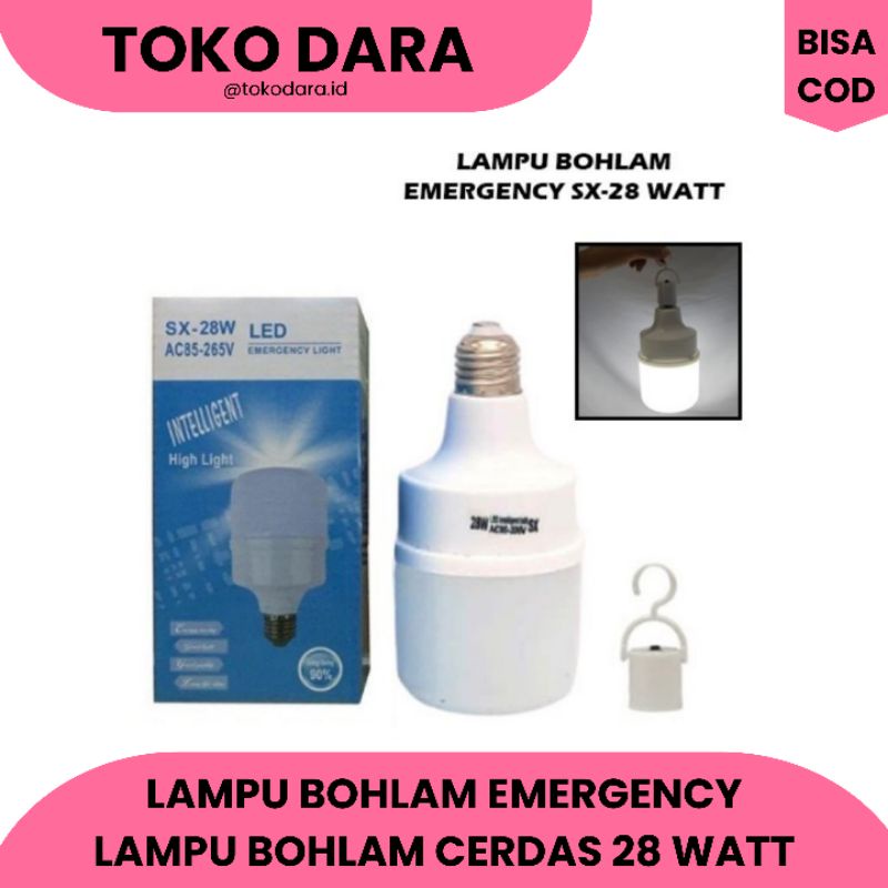Lampu Bohlam Emergency 28 Watt | Lampu Bohlam Cerdas 28 Watt | Lampu Emergency