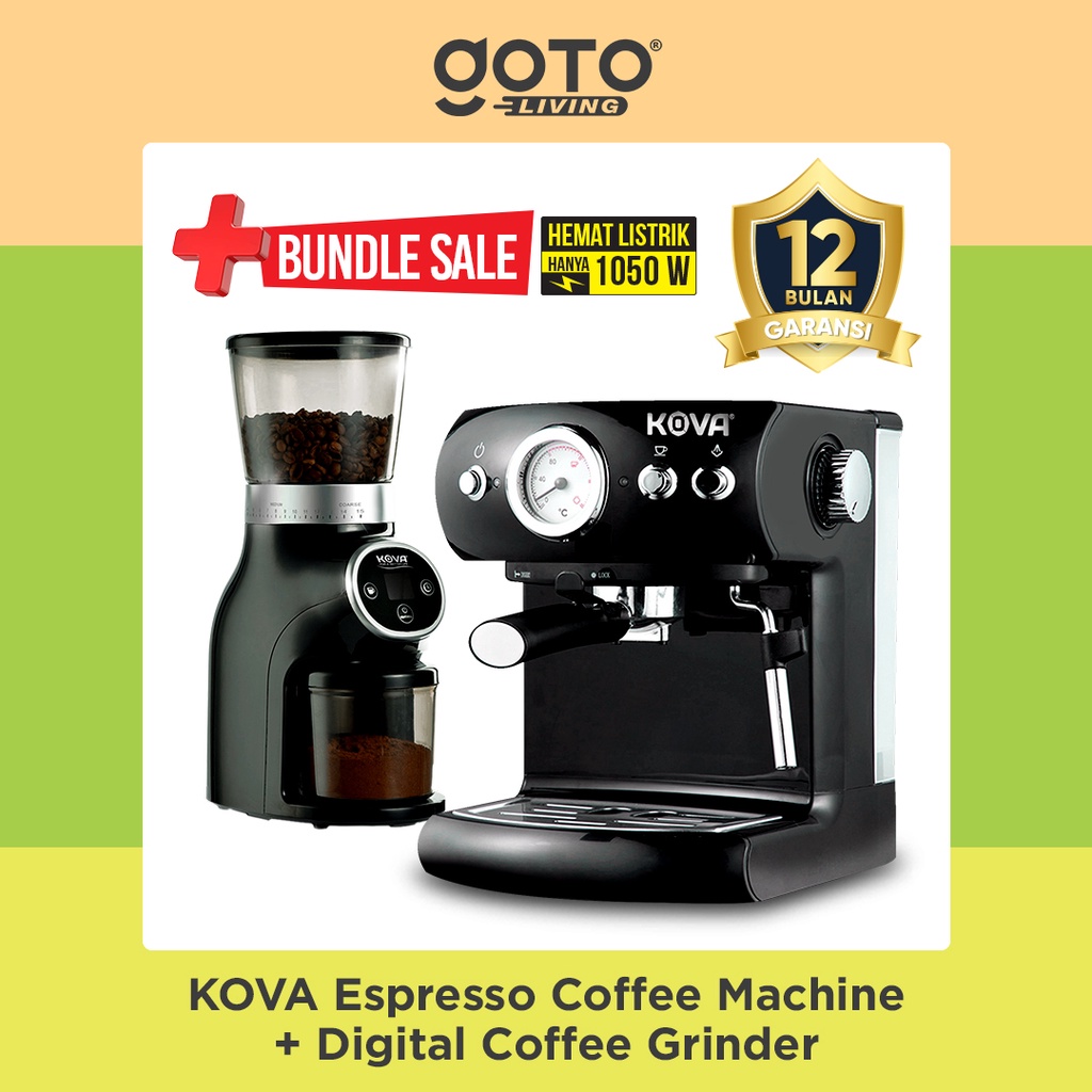 Bundling Kova Espresso Maker dan Kova  Digital Coffee Grinder