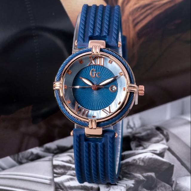 Jamtangan GC Wanita Karet Tanggal Aktif // FREE BOX