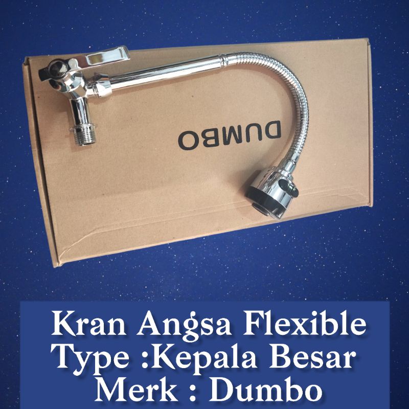 Kran Angsa Flexible Kepala Besar Keran Dapur Air Cuci Piring Wastafel Sink Keran Bak Cuci isco Model Engkol / Baling / Kran Bak Cuci Piring