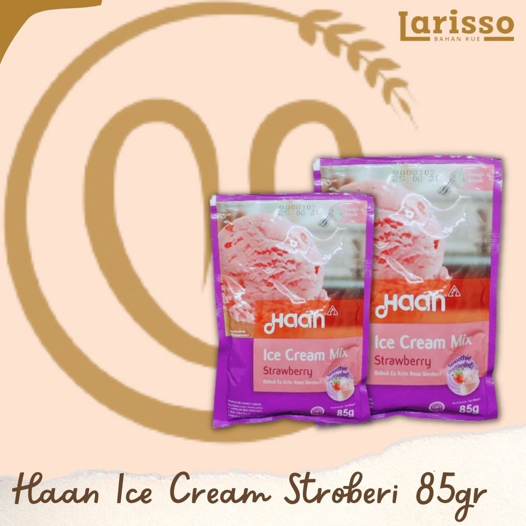 

HAAN ICE CREAM MIX STRAWBERRY BUBUK ES KRIM RASA STROBERI 85GR