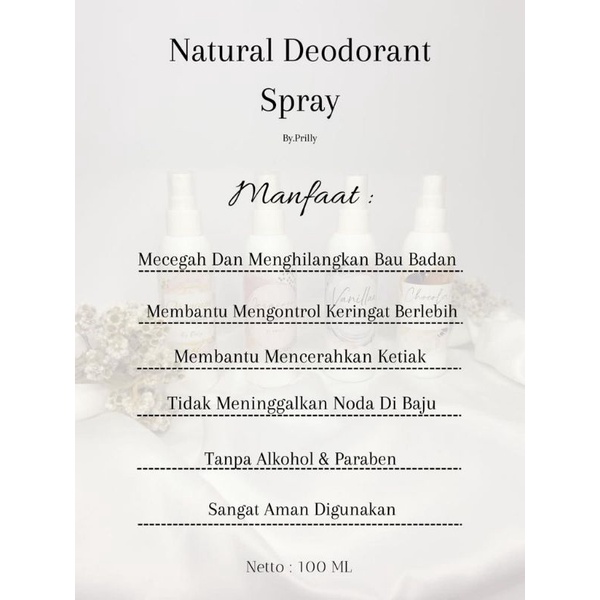 DEODORANT SPARY 100 ML (BAU BADAN HUZZ)