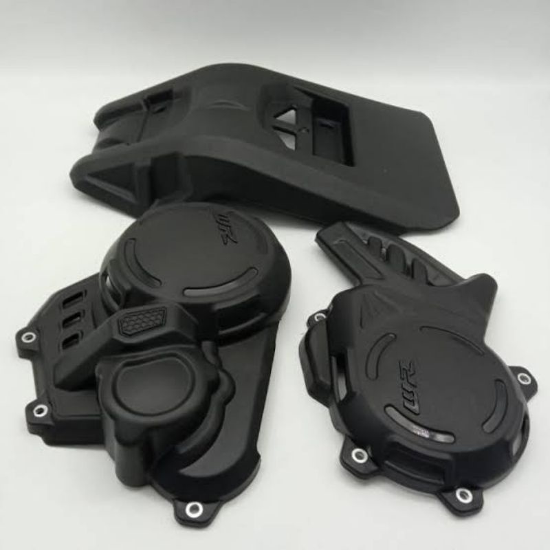 cover tutup engine set yamaha wr 155 - tutup blok mesin wr 155 pnp Hitam/Black WR