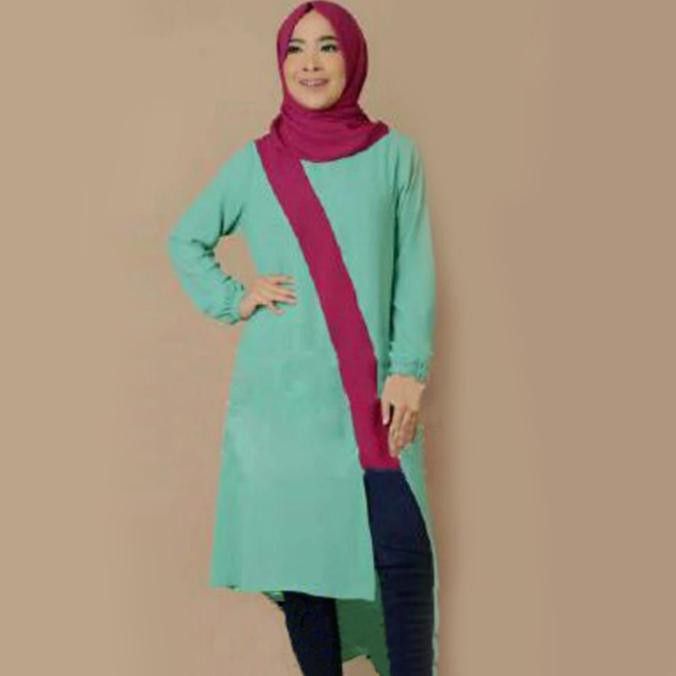 EDISI TERBARU DRESS KANSA TOSCA SW DRESS WANITA WOLLY CREPE TOSCA KEKINIAN