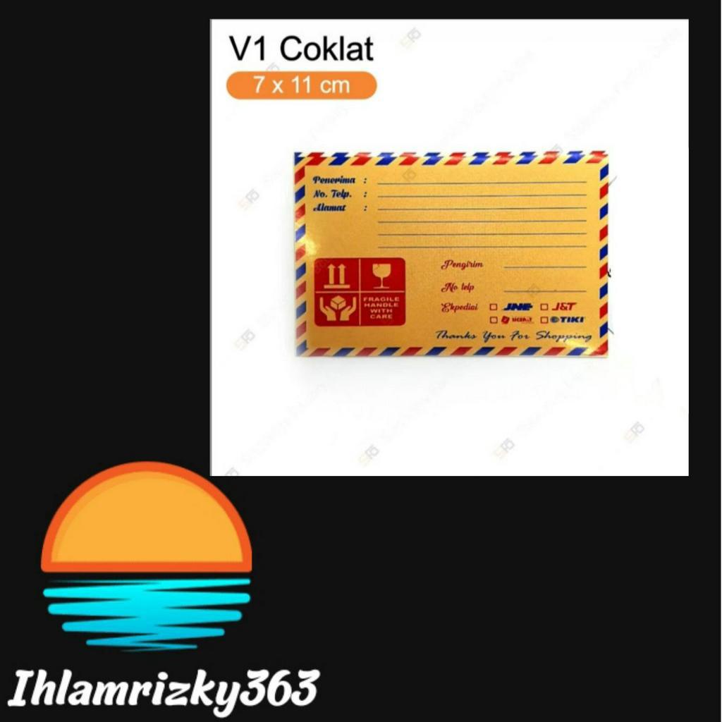 

sticker pengiriman olshop shipping sticker variasi V1 COKLAT