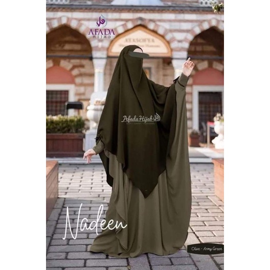 Set Gamis Nadeen hijab french khimar by afada hijab