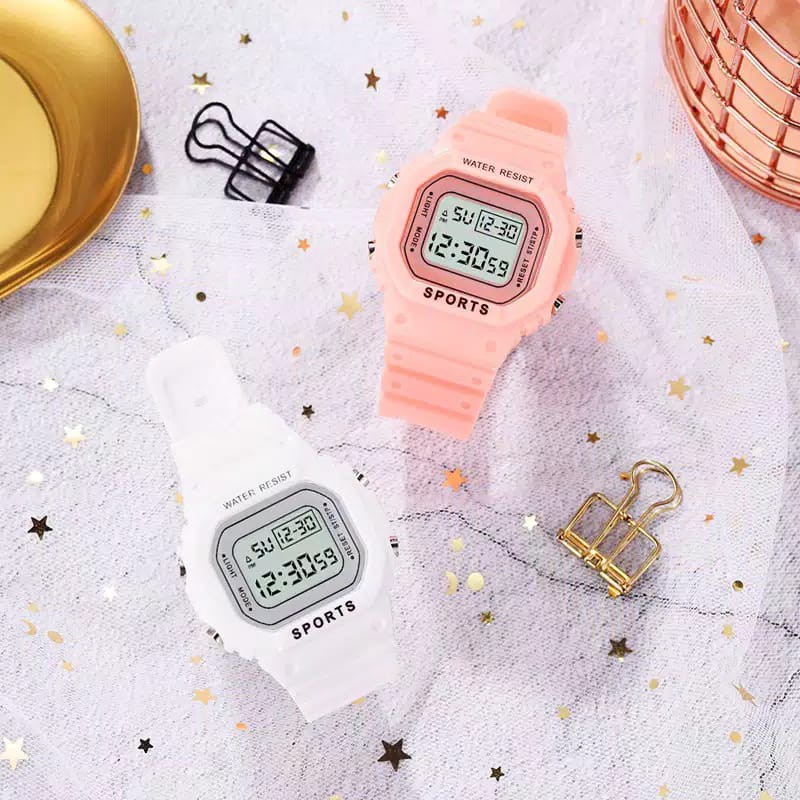 Jam Tangan Wanita Korea Style Digital Jam Tangan Anak Sport LNR-1175