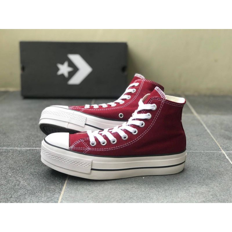 CONVERSE HIGH PLATFORM MAROON~
