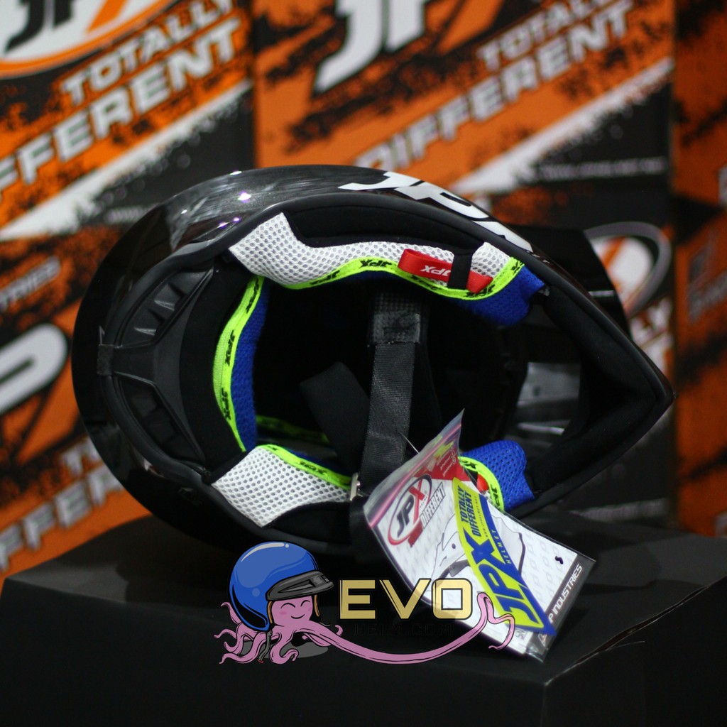 HELM JPX CROSS_SOLID - BLACK MET / SILVER + GOOGLE SNAIL (ONGKIR 2 KG) HELM JPX TERBARU