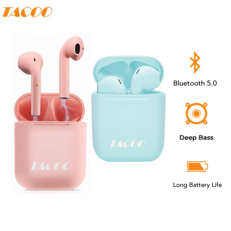 

TACOO TWS Headset Earphone Inpods i12 Macaron Hi-Fi Deep Bass Wireless Bluetooth