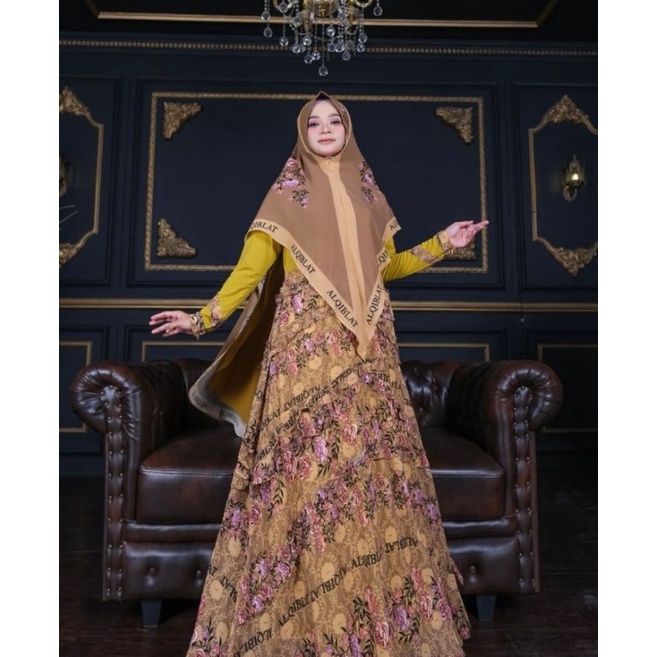 gamis set terbaru  brand alqiblat syari