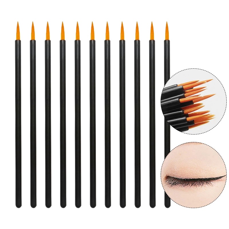 [Stock] Eyebrow Eyelash Extension Brush /Eyeliner Makeup Brushes With Covers / Beauty Makeup Tools Wand Applicator For Make Up, Nails