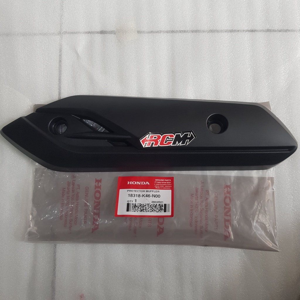 18318-K46-N00 COVER TUTUP PROTEKTOR PELINDUNG TAMENG KNALPOT VARIO 110 F1 FI ORI ORIGINAL HONDA AHM HGP ASLI