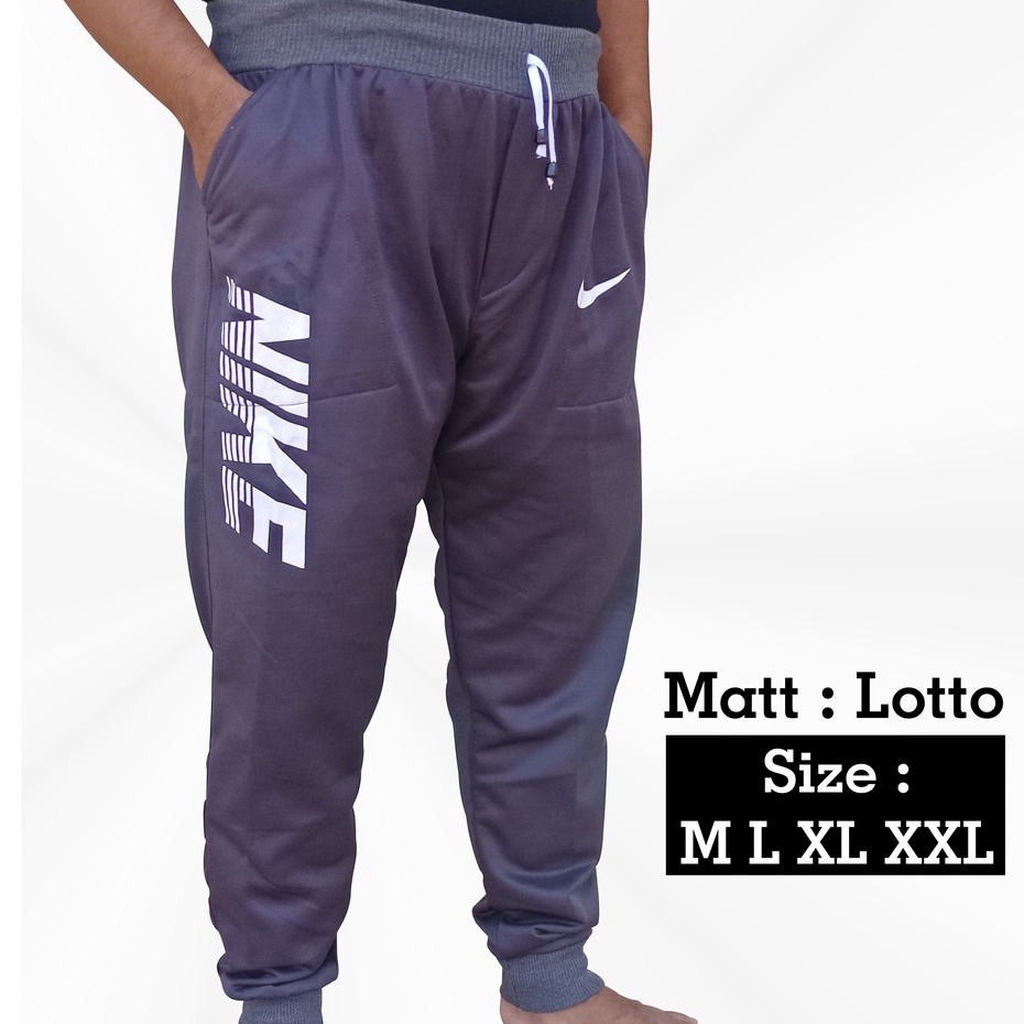 CELANA JOGGER PANJANG SABLON SWEATPANTS TRAINING DEWASA PRIA WANITA JUMBO SIZE M-XXL JOGER OLAHRAGA GYM BAHAN LOTTO