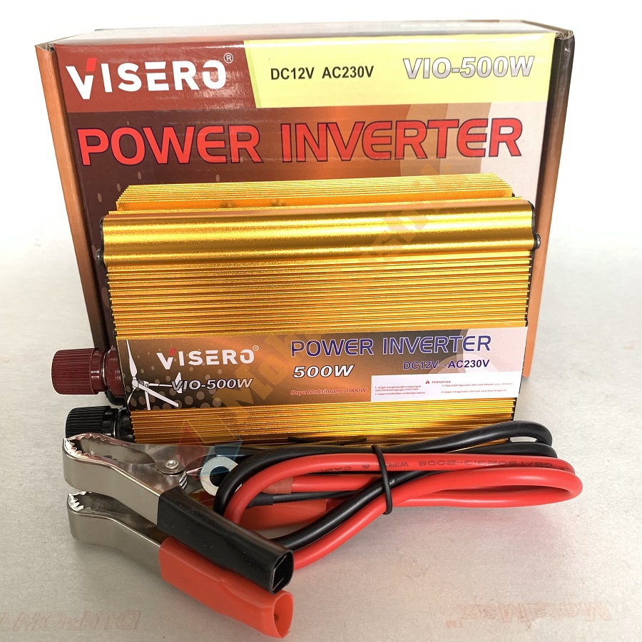 POWER INVERTER VISERO 500 WATT 500W DC 12V to 220V PENGUBAH ARUS