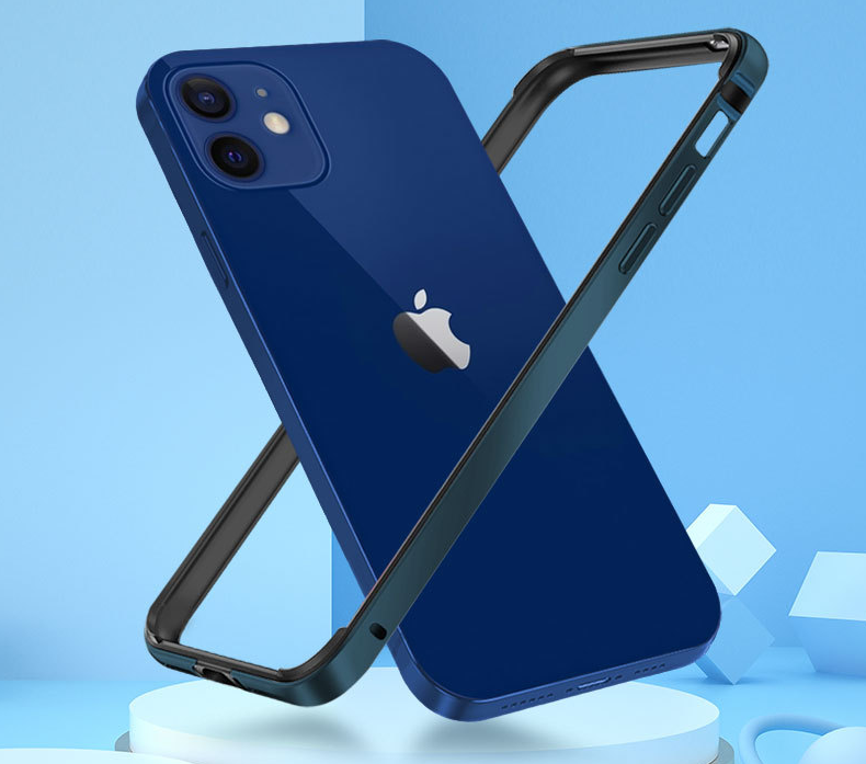 Casing Bumper Case Aluminum Metal + Silikon Untuk Iphone 12 Pro Max 12 Mini 12pro