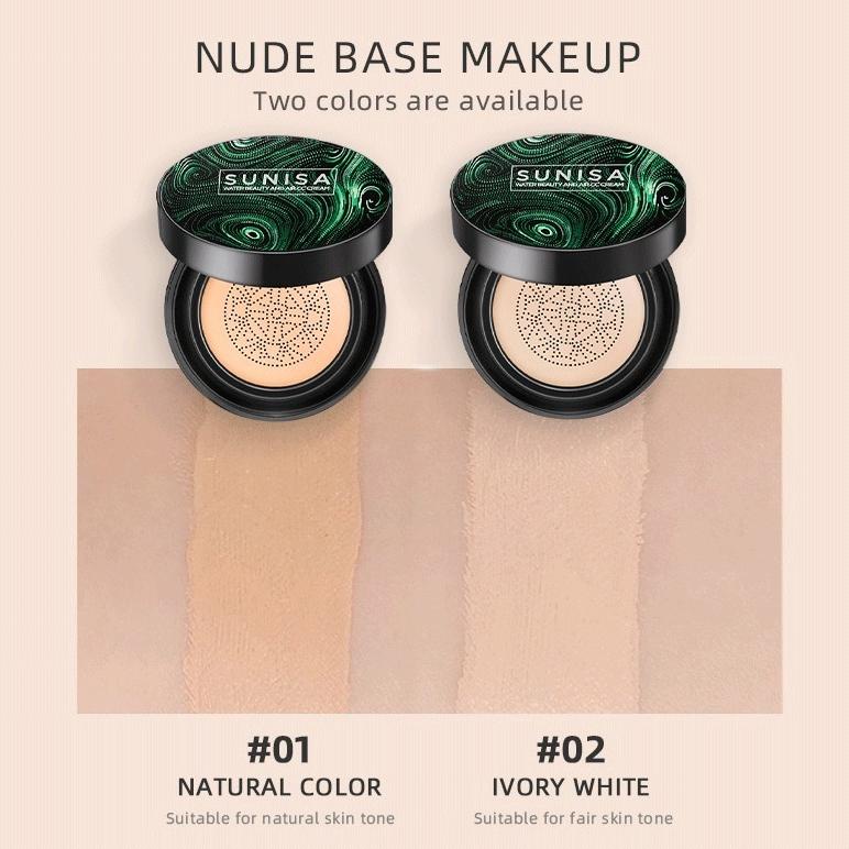 Buhotei X Sunisa Cushion Waterproof 100% Original Bpom Halal Air Cushion Mushroom Matte Bedak High C