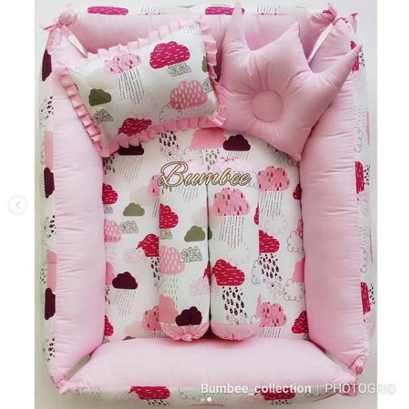 Kasur Bayi Kotak Set Crown Katun Catra Jepang Kingkoil 