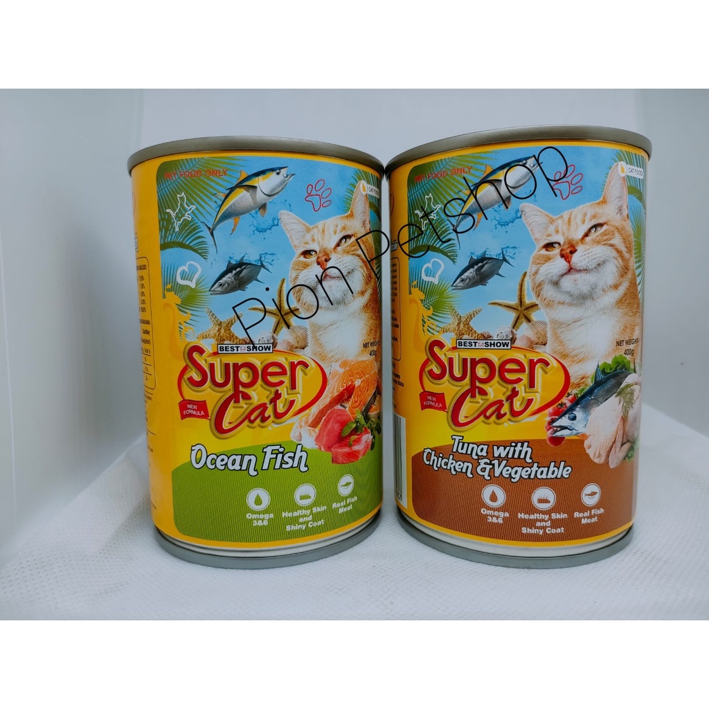 Super Cat Kaleng 400gr/Makanan Basah kucing 400gr