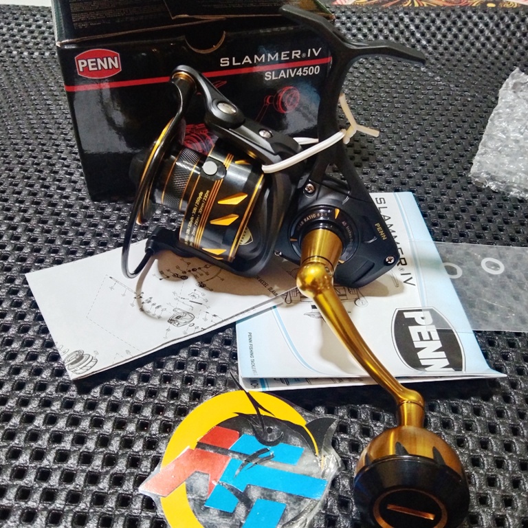 REEL SPINNING  Penn SLAMMER IV New 2021 strong, smooth N POWER HANDLE  SLAIV 4500 3500
