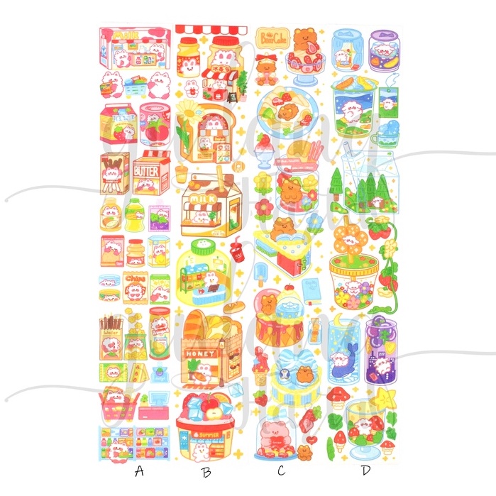 Stiker Washi Tape Snack Rabbit Sticker Makanan Kucing DIY GH 303901