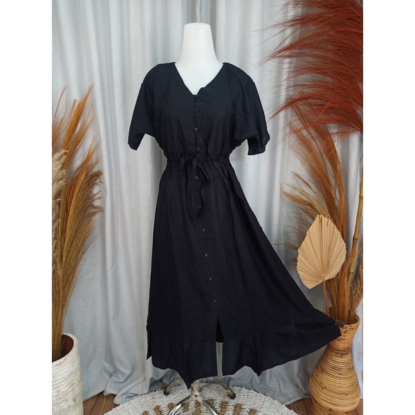 DASTER BALI SENORITA PANJANG BUSUI FRIENDLY-BLACK