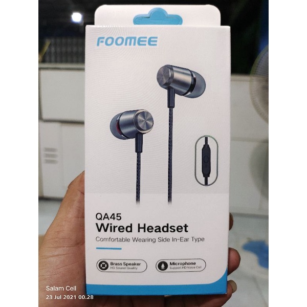 Headset Hp FOOMEE QA45 Untuk Segala Jenis Type Hp