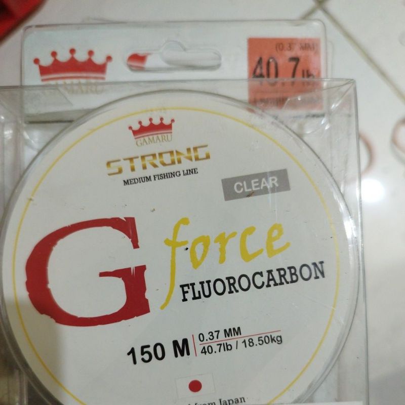 Senar Gamaru G Force Gforce G-force Fluorocarbon 150 cm ukuran 037/40 Lb setara 18.50 kg