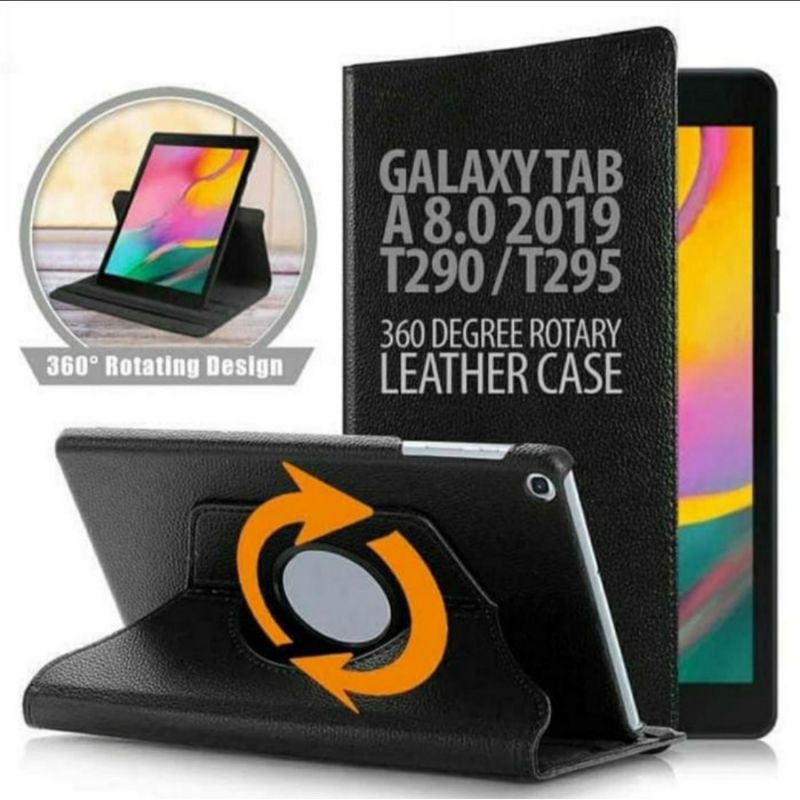 Sarung Lotary Samsung Galaxy Tab A 8inch 2019 T290 / T295 / Tab A8 LTE 2020 X200 / X205 Sarung Putar 360 Flip Cover Case