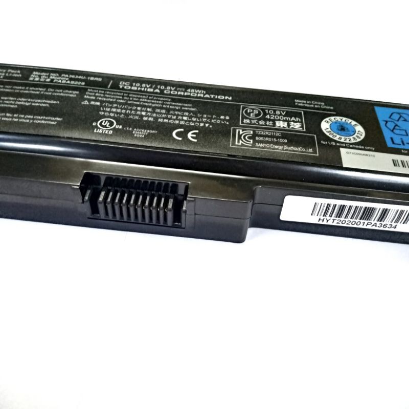 Baterai Batrai Toshiba L310 L311 L312 L315 L317 L322 M300 M301 M302 M306 M308 M310 M320 PA3634U-1BRS