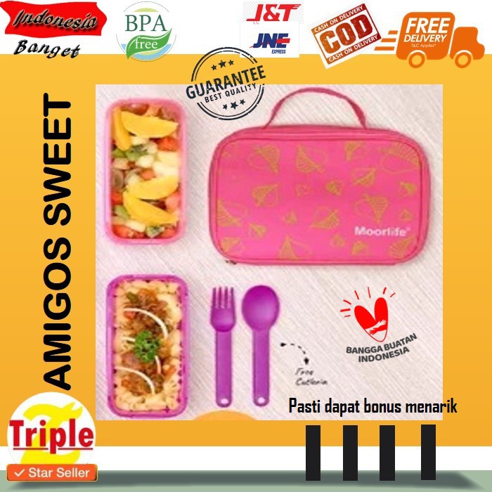 LUNCH BOX SET KOTAK MAKAN AMIGOS MOORLIFE