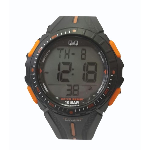 Q&Q M102J - Jam Tangan Sport Pria & Remaja Murah - Full Rubber - Digital Quartz - Anti Air -Original