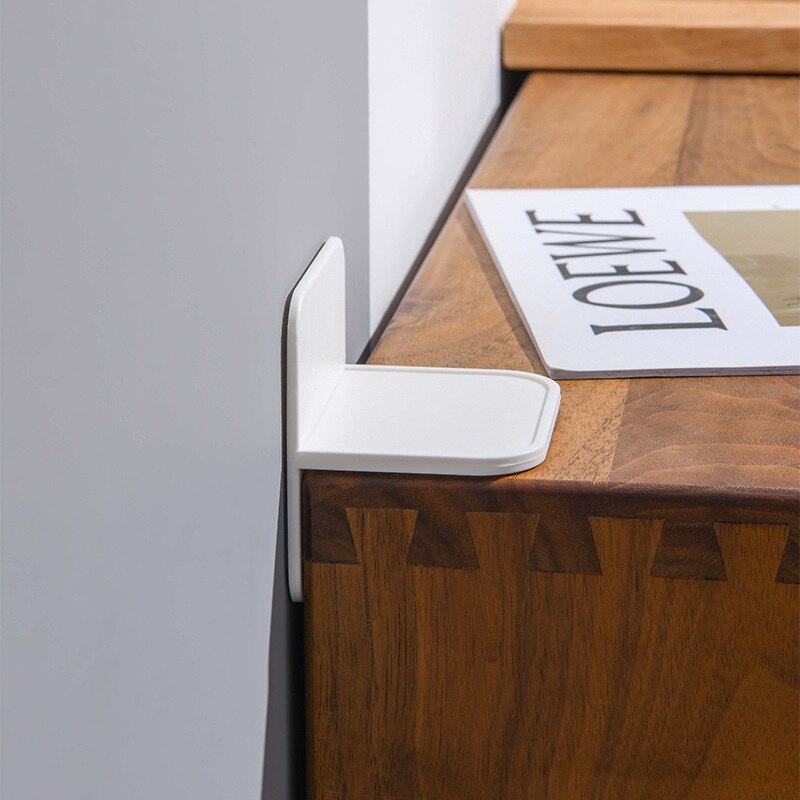 2 Pcs Child Safety Protective Anti-Tipping Holder Connector Free Punch Drawer Cabinet Furniture Holder Set Home Living