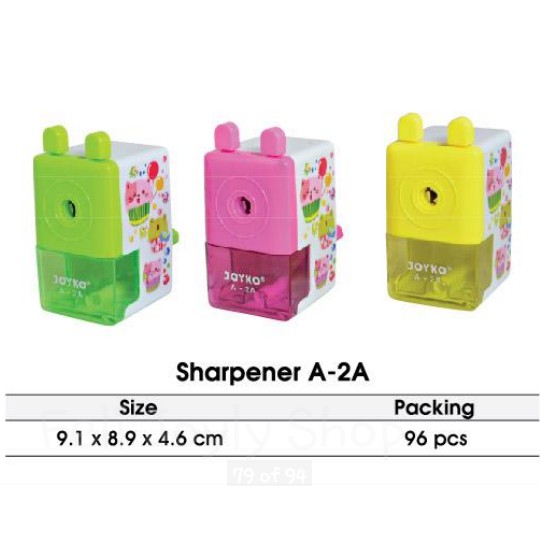 

RAUTAN MEJA PUTAR JOYKO A2A SHARPENER SERUTAN PENSIL ATK MURAH